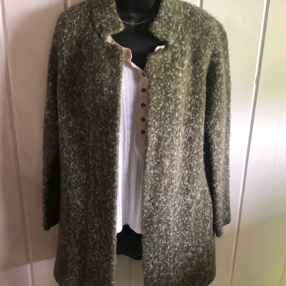 Mia Mia Slim Olive Wool Mix Cardigan SZ Small - Picture 1 of 7